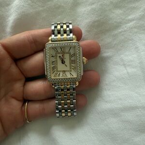 Michele Gold and Silver Roman Numeral Watch
